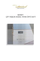 Wendy Mavi Çift Kişilik %100 Pamuk Nevresim Takımı Ve Doğal Yatak Örtüsü Seti