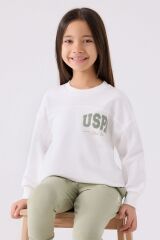 Us Polo Kız Çocuk Eşofman Takımı US1976 Krem
