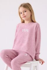 U.S. Polo Assn Kız Çocuk Mor Uzun Kol Pijama Takım