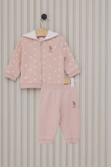 Us Polo Kız Bebek 3lü Takım USB2148 Toz Pembe