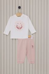 Us Polo Kız Bebek 3lü Takım USB2148 Toz Pembe