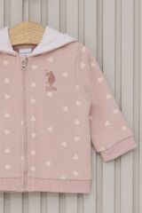 Us Polo Kız Bebek 3lü Takım USB2148 Toz Pembe