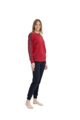 U.S. Polo Assn. 17075 Kadın Bordo Ev Giyim Pijama Takım