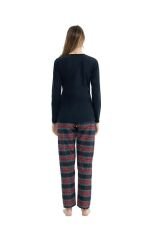 U.S. Polo Assn. Kadın Lacivert Yuvarlak Yaka Pijama Takımı 025KPM.1ZE7.TA1G.R3.OUP1.KM11