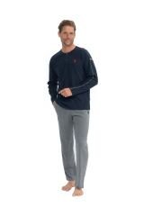 U.S. Polo Assn. Erkek Lacivert Patlı Pijama Takımı