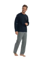 U.S. Polo Assn. Erkek Lacivert Patlı Pijama Takımı