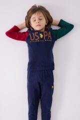 Erkek Çocuk Mavi Uzun Kol Pijama Takım