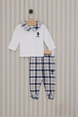 US POLO ERKEK BEBEK PATİKLİ 2LI TAKIM Krem
