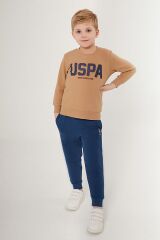 U.S. Polo Assn Original Pattern Beyaz Erkek Çocuk Eşofman Takımı