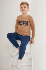 U.S. Polo Assn Original Pattern Beyaz Erkek Çocuk Eşofman Takımı