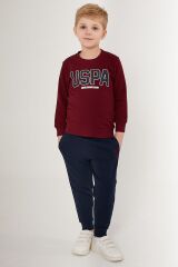 U.S. Polo Assn Original Pattern Beyaz Erkek Çocuk Eşofman Takımı