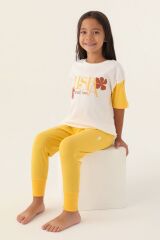 Rose Krem Kız Çocuk Pijama Takımı