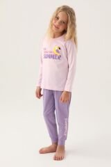 Endless Mor Kız Çocuk Pijama Takımı