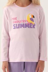 Endless Mor Kız Çocuk Pijama Takımı