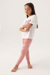 U.S. Polo Assn Lisanslı Daisy Krem Kız Çocuk Pijama Takımı