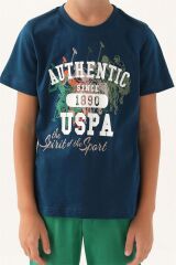 U.S. Polo Assn. Erkek Çocuk Tişört Kapri Takım Lacivert US1743-4