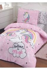 Unicorn Tek Kişilik Lastikli Fitted Çarşaf Nevresim Takımı