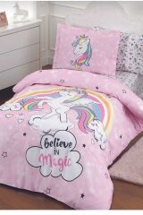 Unicorn Tek Kişilik Lastikli Fitted Çarşaf Nevresim Takımı
