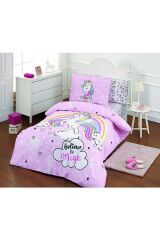 Unicorn Tek Kişilik Lastikli Fitted Çarşaf Nevresim Takımı
