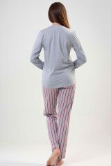 Pamuklu Kadın Uzun Kol Pijama Takım, 203148