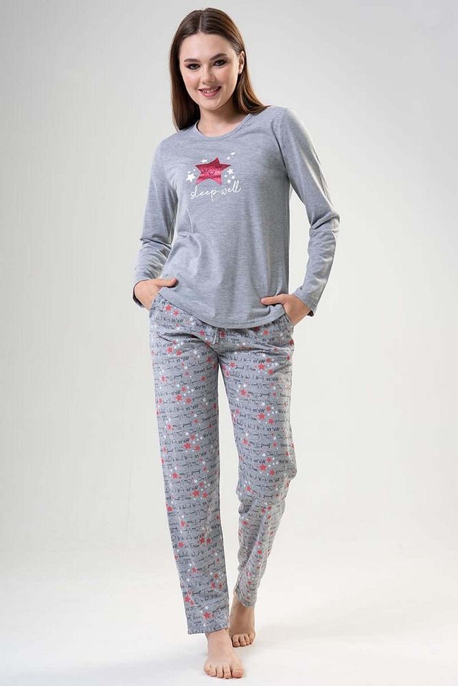 Kadın Uzun Kol Pijama Takım, 204178