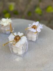 Ekru 10 adet Lotus Mum Hediyelik Söz, Nişan, Nikah, Doğum Hediyeliği
