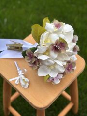 Yeni Sezon Islak Manolya Gelin Buketi-gelin Çiçeği-damat Yaka Çiçeği