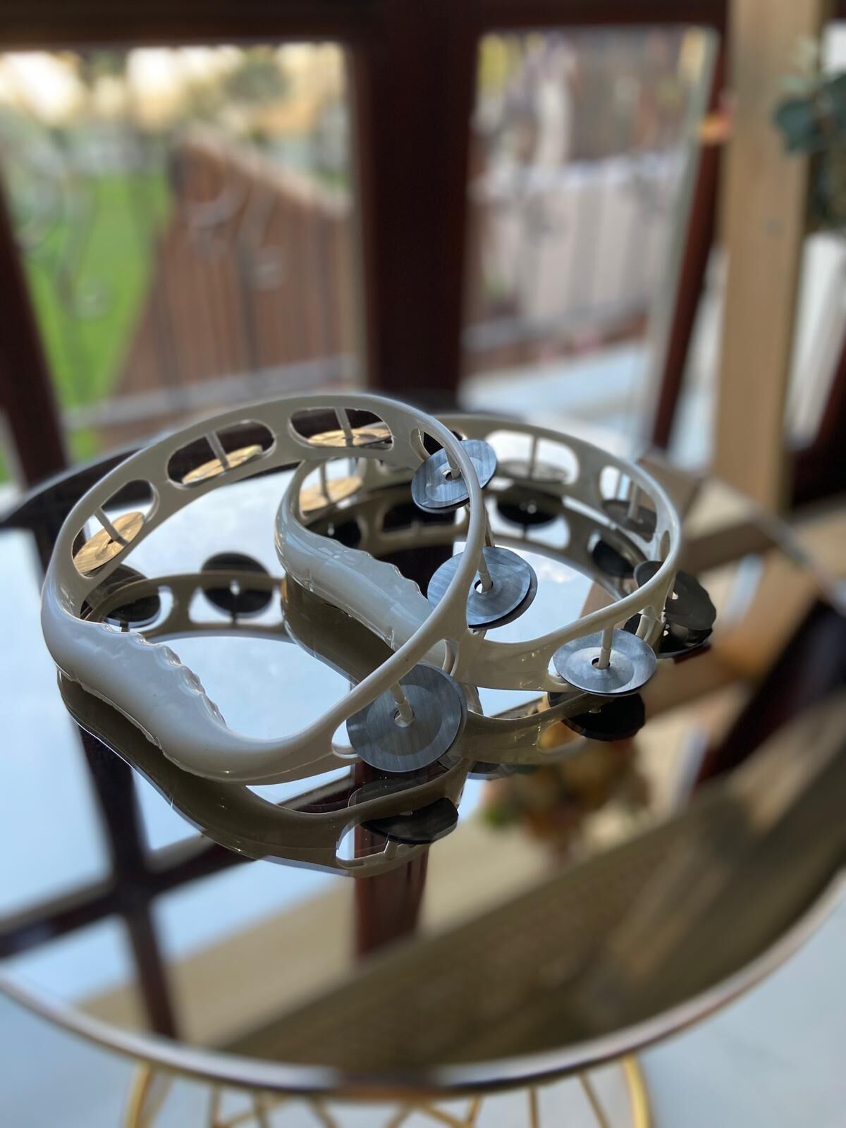 Plastik Zilli Kına Tefi Beyaz Renk 10 Adet