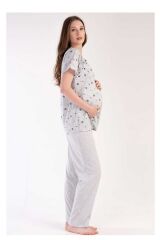 Pamuklu lohusa pijama takımı
