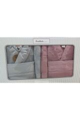 Ditsy Aile Seti (pembe-gri)