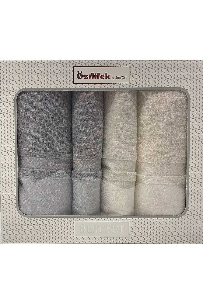 Dory Best Set Hamam Takımı Krem - Gri