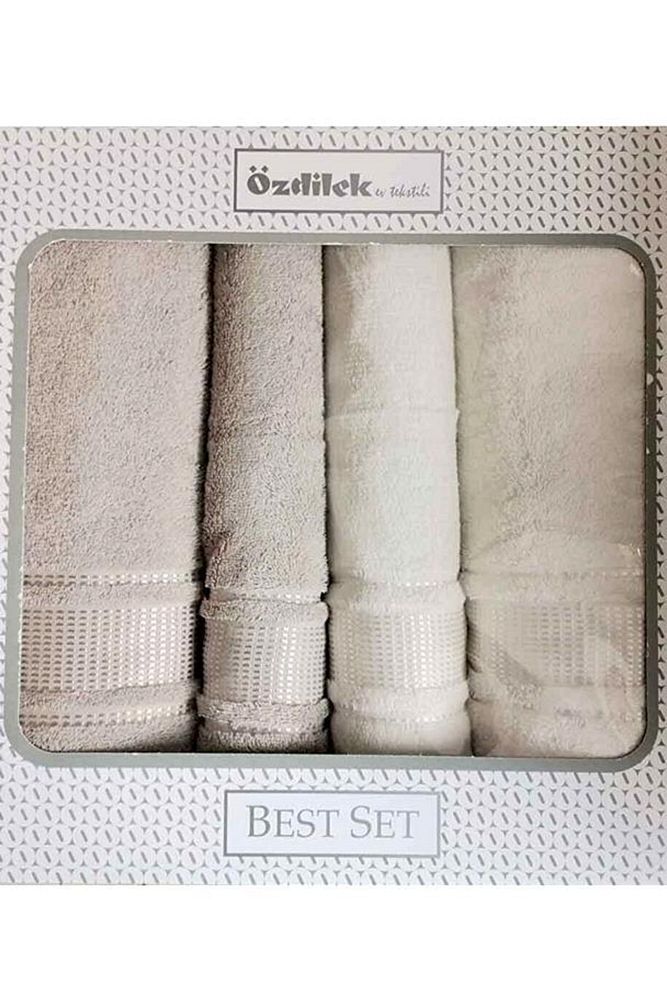 Colourist Best Set Hamam Seti Banyo Havlu Takımı Bej-krem